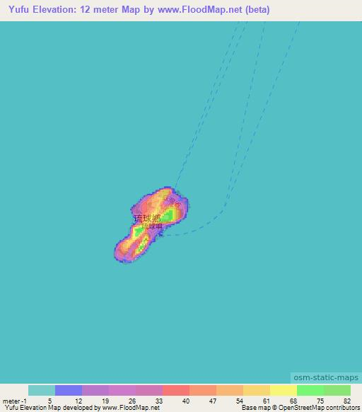 Yufu,Taiwan Elevation Map