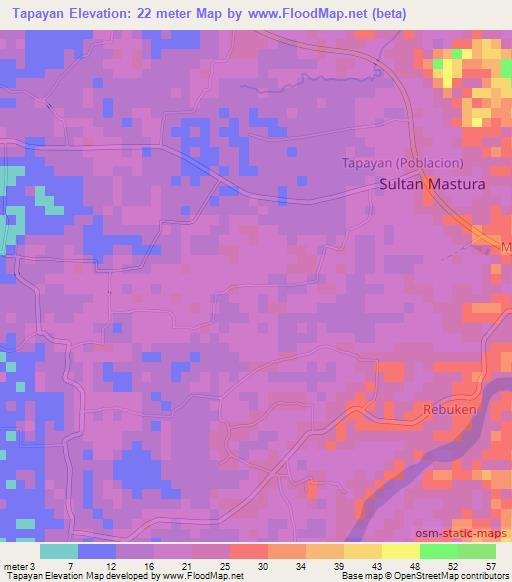 Tapayan,Philippines Elevation Map