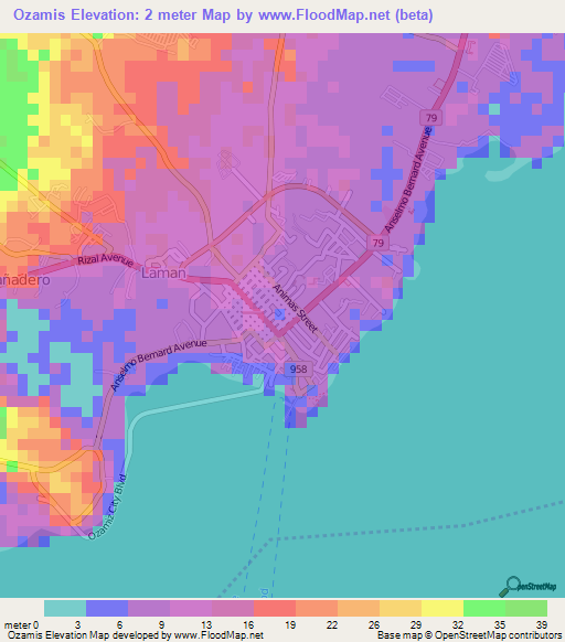 Elevation of Ozamis,Philippines Elevation Map, Topography, Contour