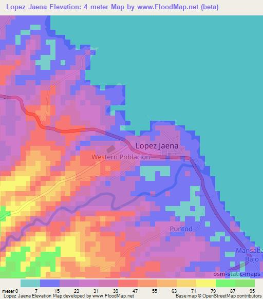 Lopez Jaena,Philippines Elevation Map