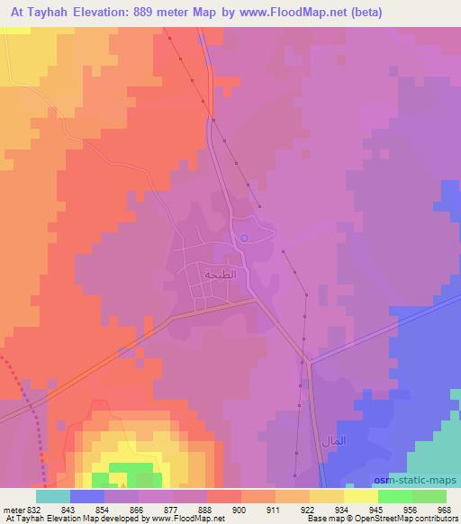 At Tayhah,Syria Elevation Map