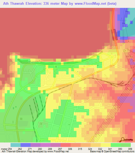 Ath Thawrah,Syria Elevation Map