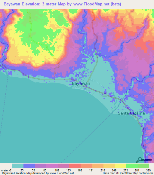 Bayawan,Philippines Elevation Map