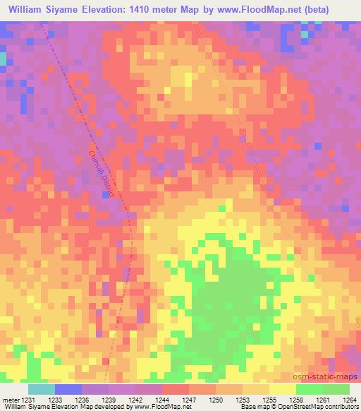 William Siyame,Zambia Elevation Map