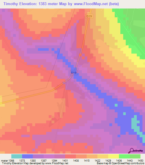 Timothy,Zambia Elevation Map