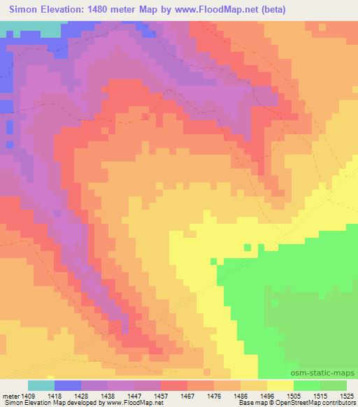 Simon,Zambia Elevation Map