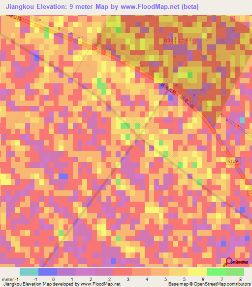 Jiangkou,China Elevation Map