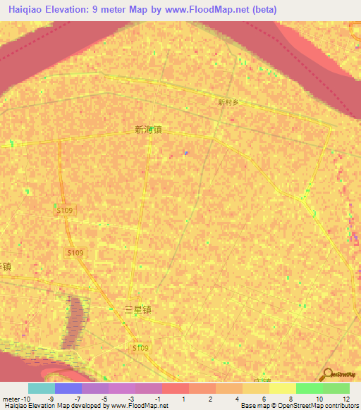 Haiqiao,China Elevation Map