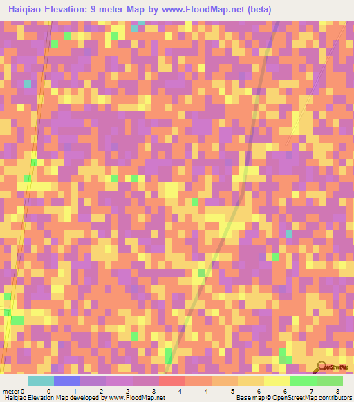 Haiqiao,China Elevation Map