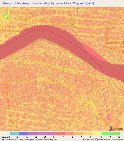 Xincun,China Elevation Map