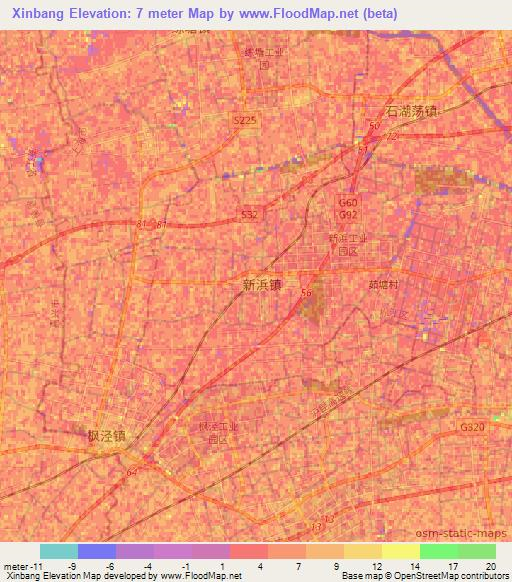 Xinbang,China Elevation Map