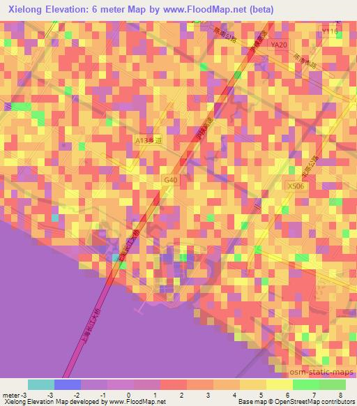 Xielong,China Elevation Map