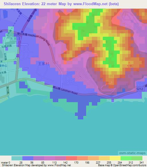 Shilaoren,China Elevation Map