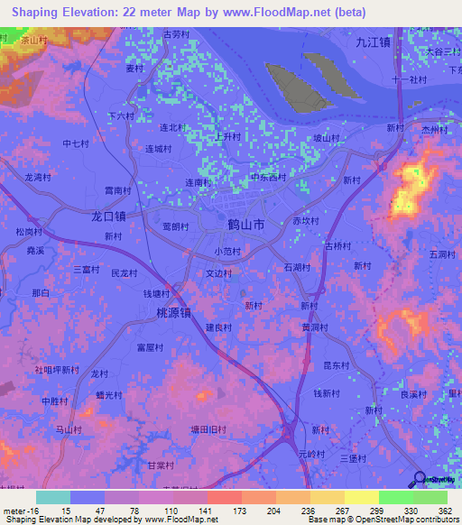 Shaping,China Elevation Map