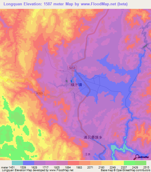 Elevation of Longquan,China Elevation Map, Topography, Contour