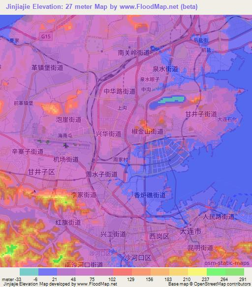 Jinjiajie,China Elevation Map