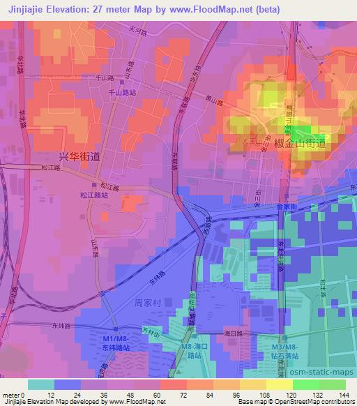 Jinjiajie,China Elevation Map