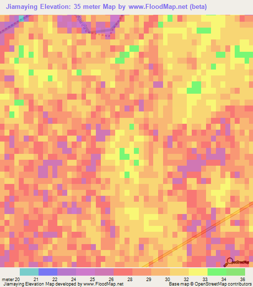 Jiamaying,China Elevation Map