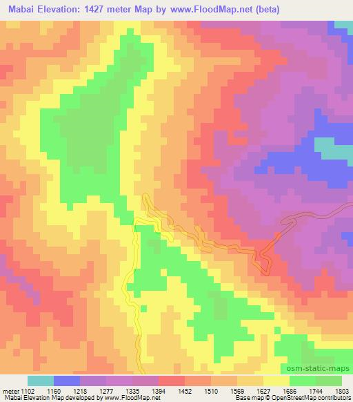 Mabai,China Elevation Map