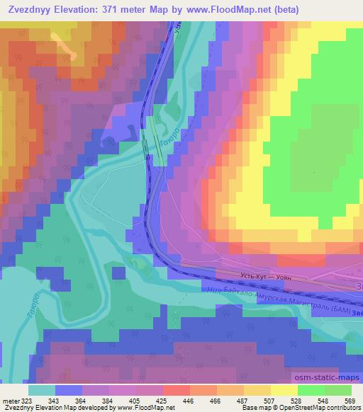 Zvezdnyy,Russia Elevation Map