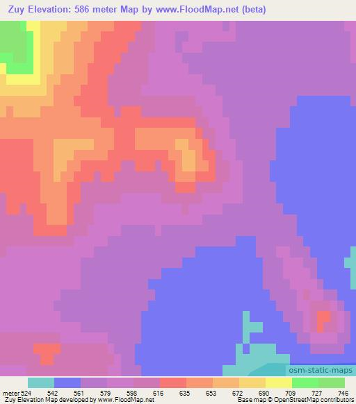 Zuy,Russia Elevation Map