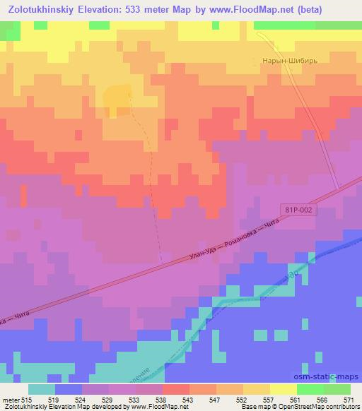 Zolotukhinskiy,Russia Elevation Map