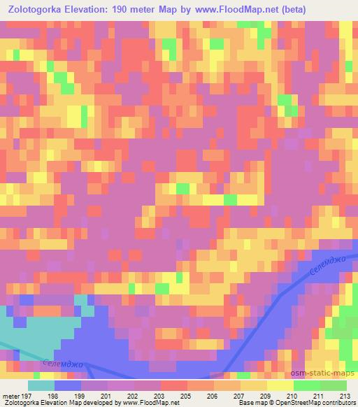 Zolotogorka,Russia Elevation Map