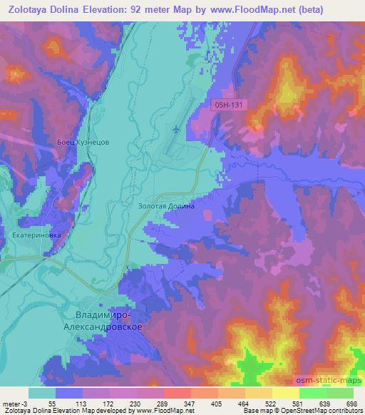 Zolotaya Dolina,Russia Elevation Map