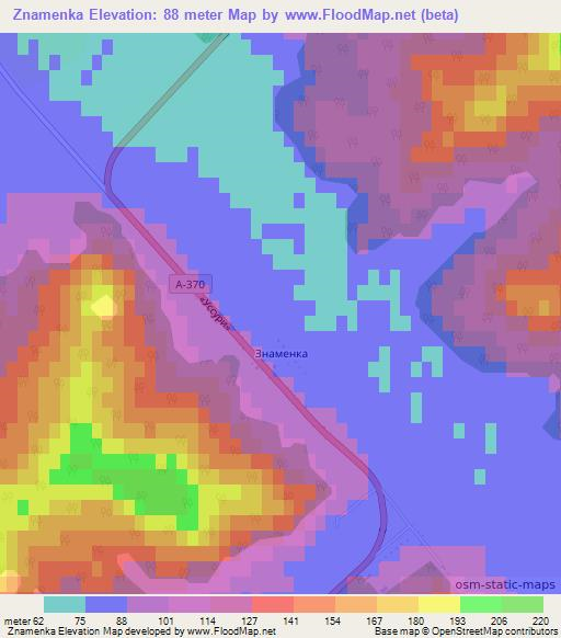 Znamenka,Russia Elevation Map