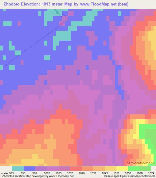 Zhodoto,Russia Elevation Map