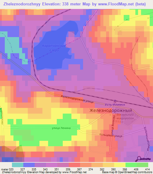 Zheleznodorozhnyy,Russia Elevation Map