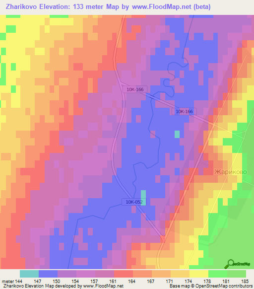 Zharikovo,Russia Elevation Map