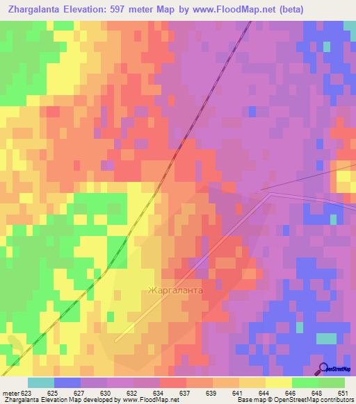 Zhargalanta,Russia Elevation Map