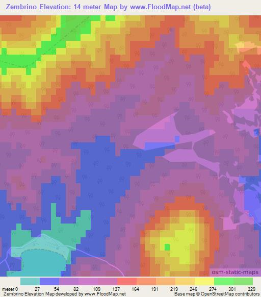 Zembrino,Russia Elevation Map