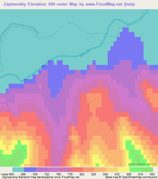 Zaytsevskiy,Russia Elevation Map