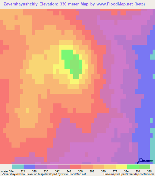 Zavershayushchiy,Russia Elevation Map