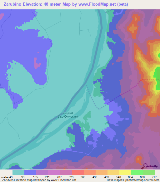 Zarubino,Russia Elevation Map