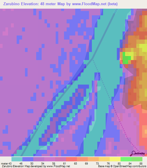 Zarubino,Russia Elevation Map