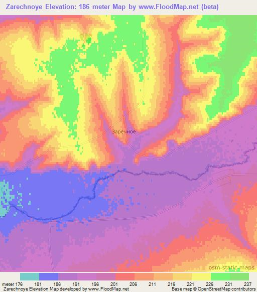 Zarechnoye,Russia Elevation Map