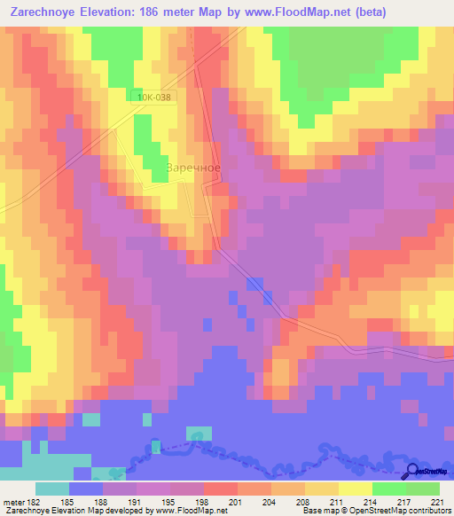 Zarechnoye,Russia Elevation Map