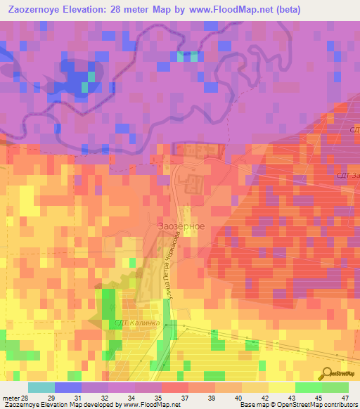 Zaozernoye,Russia Elevation Map