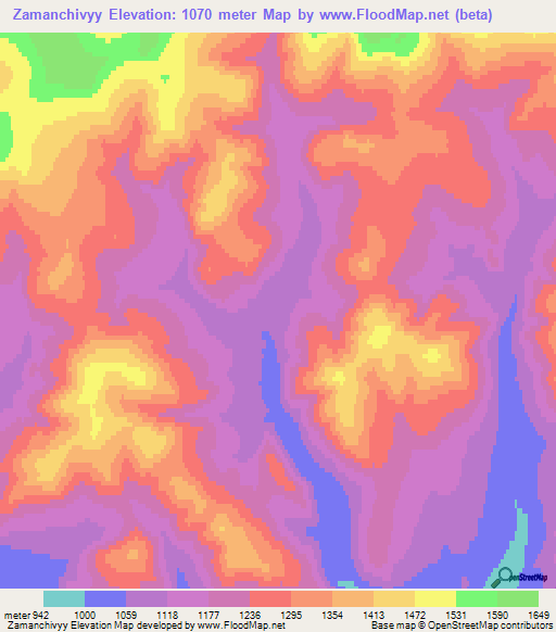 Zamanchivyy,Russia Elevation Map