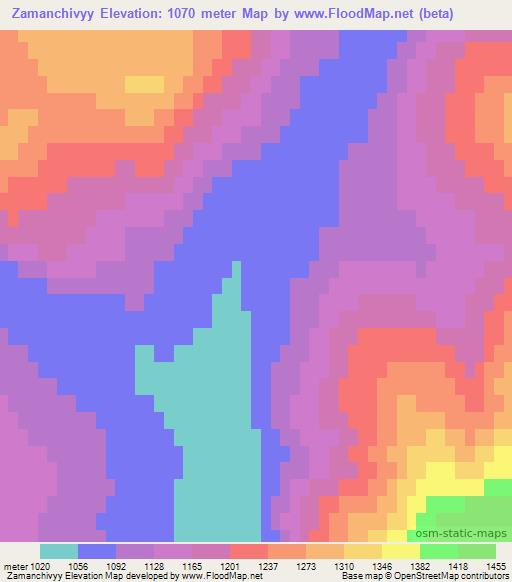 Zamanchivyy,Russia Elevation Map