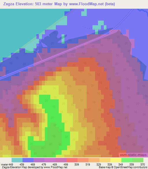 Zagza,Russia Elevation Map