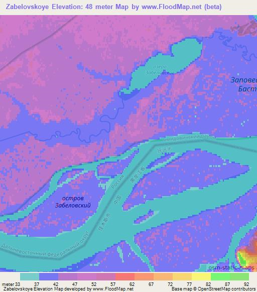 Zabelovskoye,Russia Elevation Map