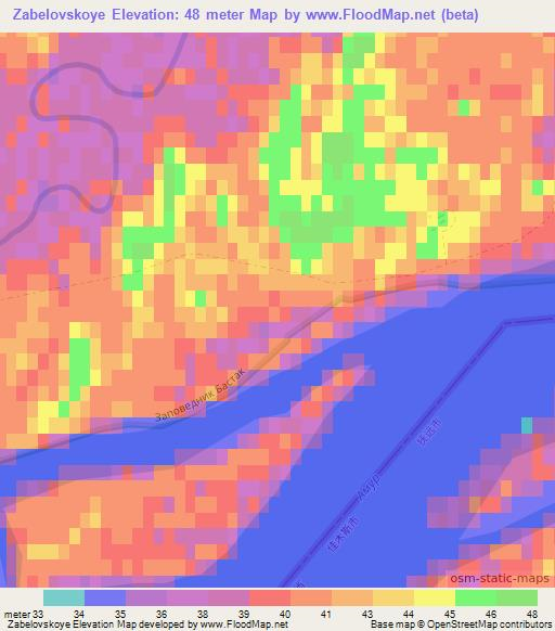 Zabelovskoye,Russia Elevation Map