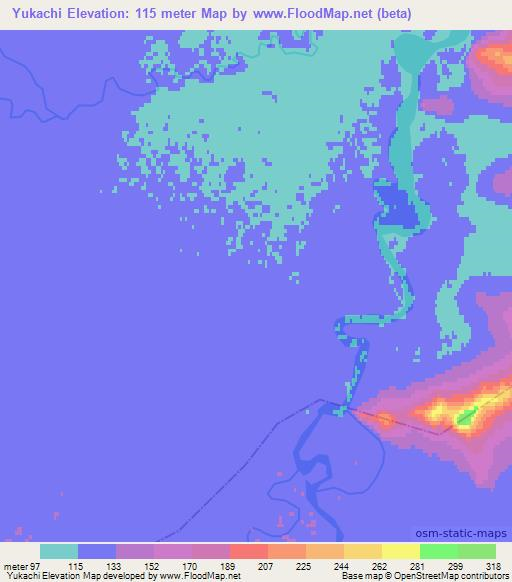 Yukachi,Russia Elevation Map