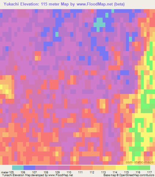 Yukachi,Russia Elevation Map