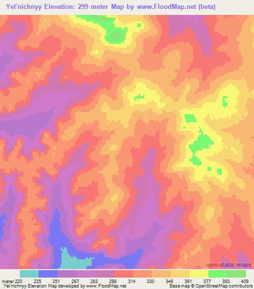 Yel'nichnyy,Russia Elevation Map