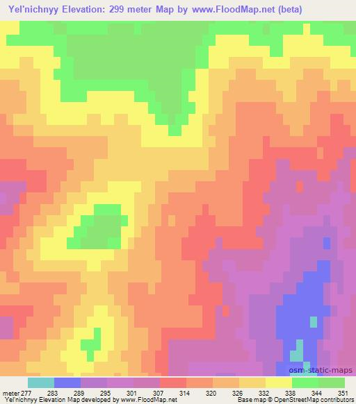 Yel'nichnyy,Russia Elevation Map